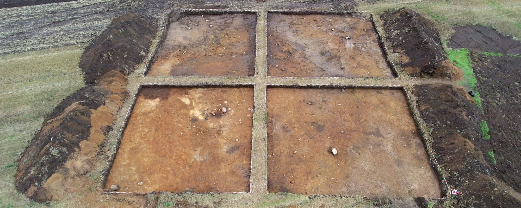 Aerial view of the excavation site in Mang de Bargen (Photo: J. Kneisel)